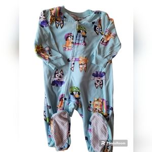 BLUEY Pajama Blanket Sleeper light blue size 2T